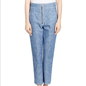 Isabel Marant Namiris Zip-Front Peg-Leg Jeans